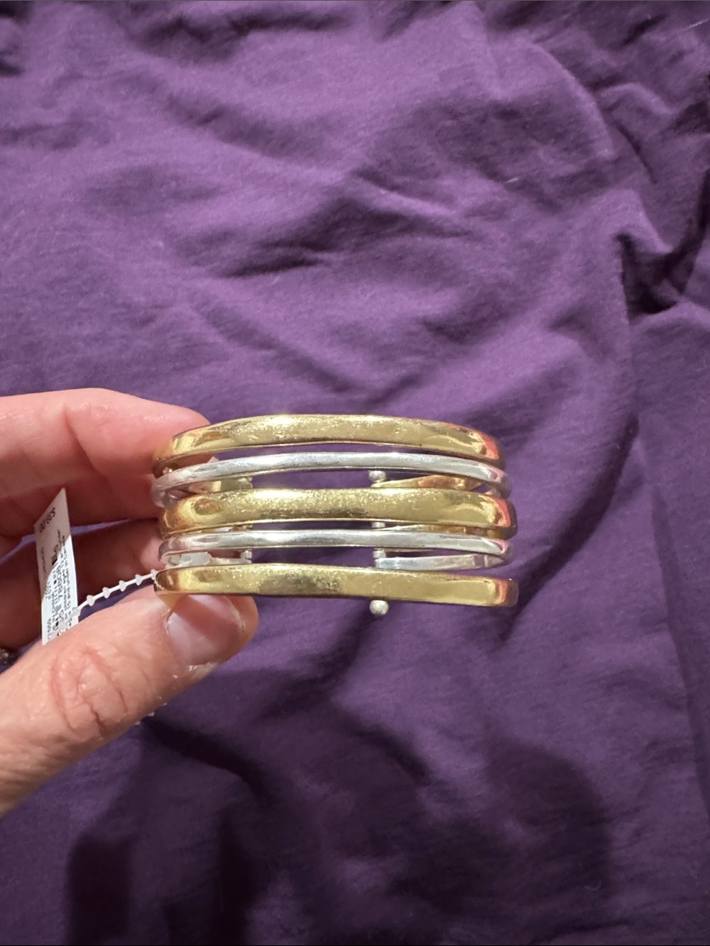 Lucky Brand Gold and Silver Multi-Band Cuff Bracelet